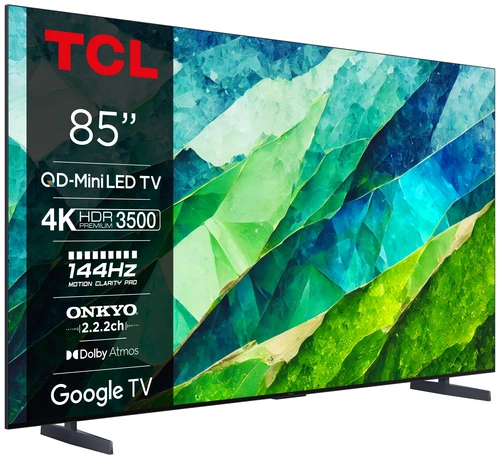 TCL 85C855K Televisor 2,16 m (85") 4K Ultra HD Smart TV Wifi Negro 3500 cd / m² 1