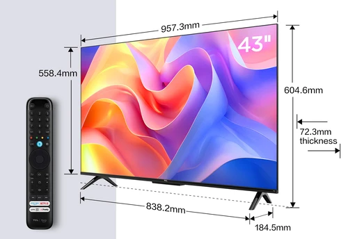 TCL 43PF650K TV 109,2 cm (43") 4K Ultra HD Smart TV Wifi Titane 19