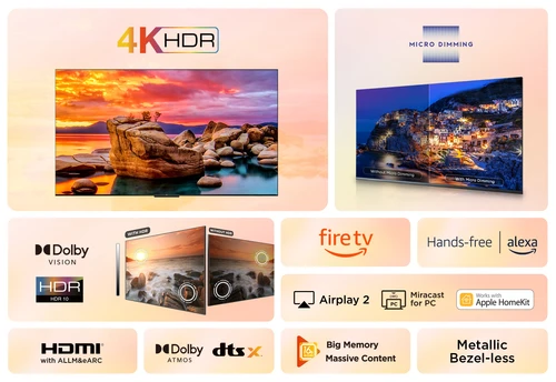 TCL 43PF650K TV 109.2 cm (43") 4K Ultra HD Smart TV Wi-Fi Titanium 2