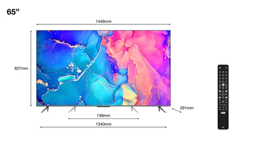 TCL 65C635K Televisor 127 cm (50") 4K Ultra HD Smart TV Wifi Plata, Acero inoxidable 2