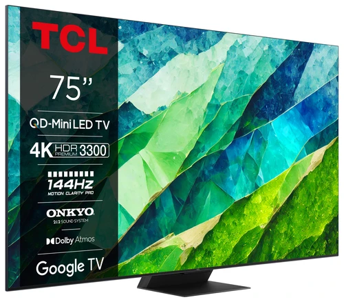 TCL C855 Series 75C855 TV 190,5 cm (75") 4K Ultra HD Smart TV Wifi Noir 3500 cd/m² 2