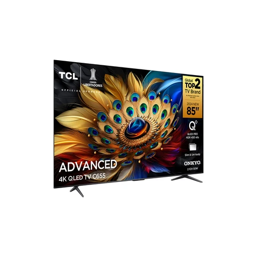 TCL C65 85C655 2,16 m (85") 4K Ultra HD Smart TV Wifi Negro 600 cd / m² 2