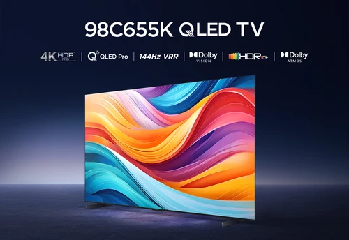 TCL 98C655K TV 2.49 m (98") 4K Ultra HD Smart TV Wi-Fi Titanium 450 cd/m² 2