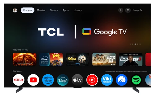 TCL 115X955K TV 2,92 m (115") 4K Ultra HD Smart TV Wifi Noir 800 cd/m² 4