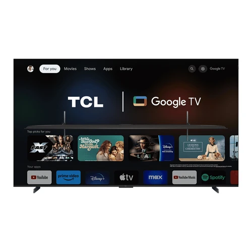 TCL C65 98C655 2,49 m (98") 4K Ultra HD Smart TV Wifi Noir 600 cd/m² 4